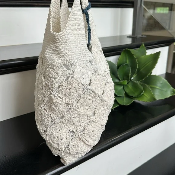 The Sak Cream Crochet Tote Bag - Picture 3 of 9